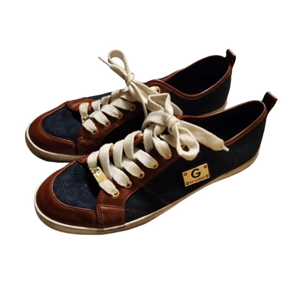 G by Guess Denim Sneakers Size 9.5 - Picture 1 of 3